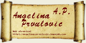 Angelina Prvulović vizit kartica